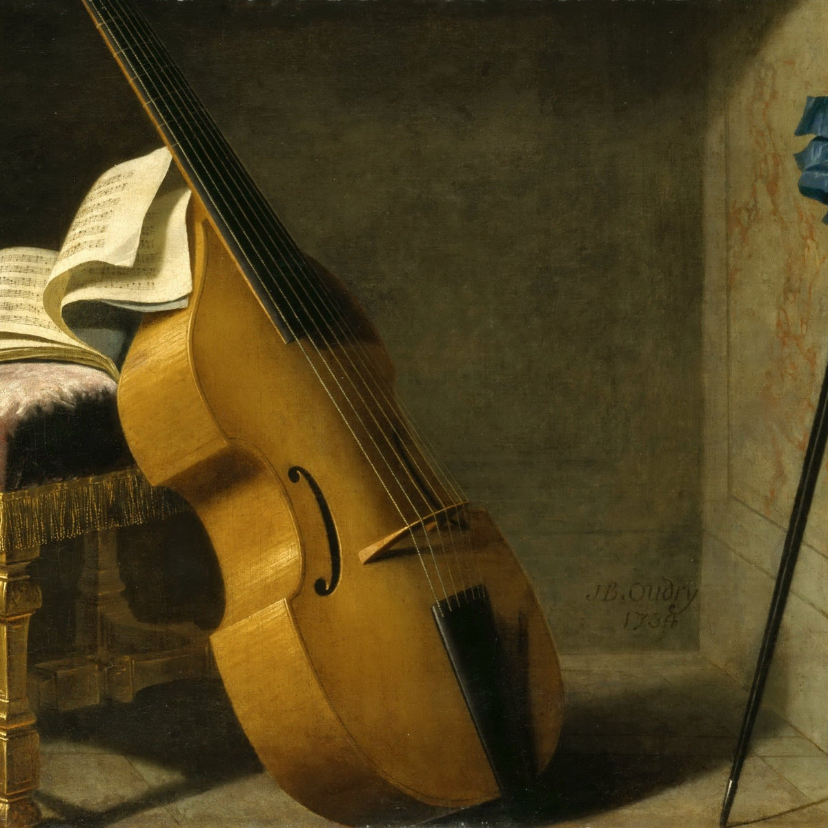 Still Life Oil Painting - Lute and Sheet Music - Oil Painting Haven