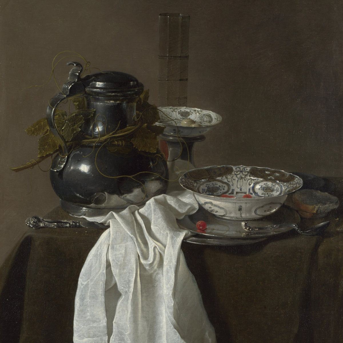 Still Life Oil Painting - Pewter Jug and Delft Bowl - Oil Painting Haven