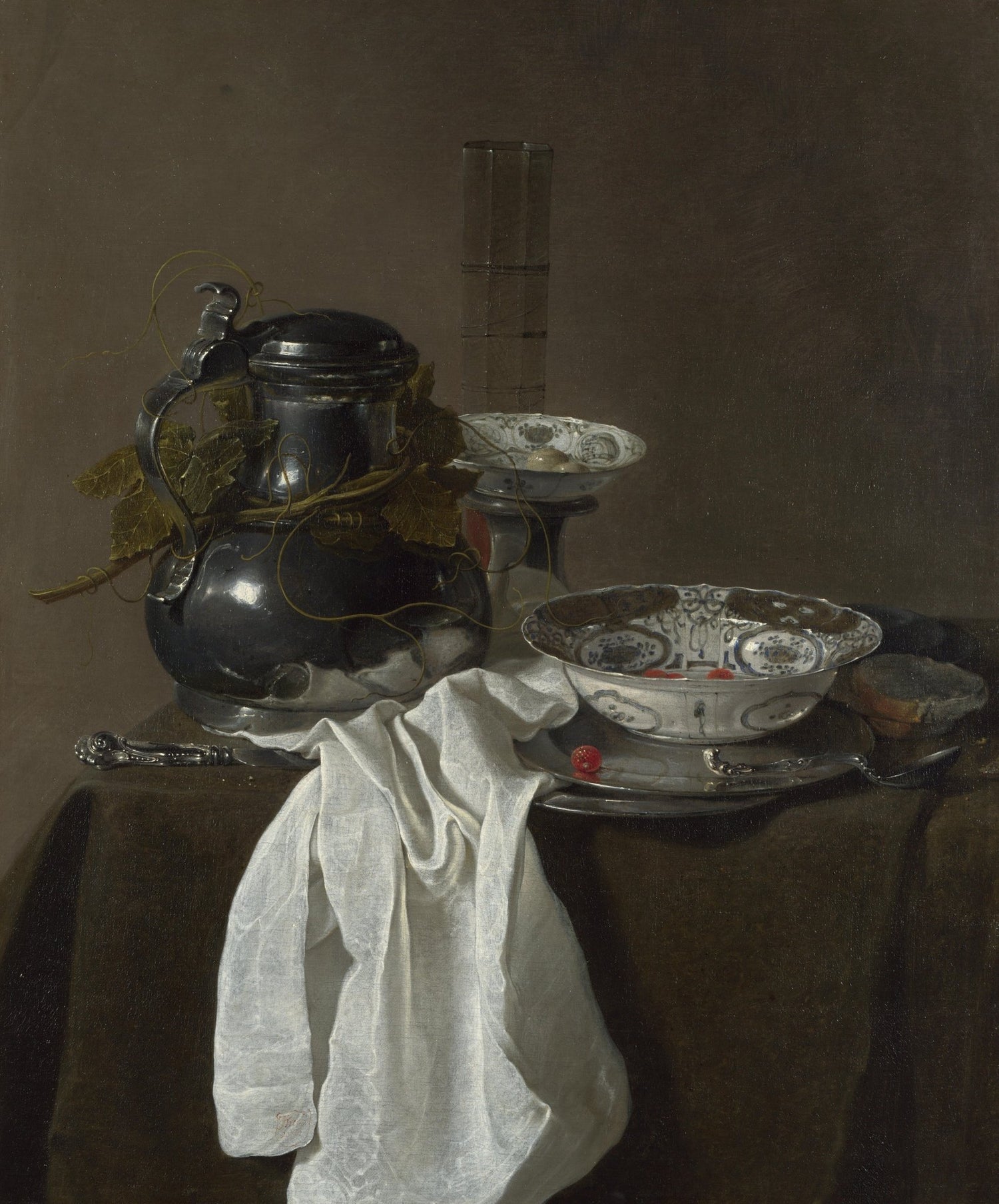Still Life Oil Painting - Pewter Jug and Delft Bowl - Oil Painting Haven
