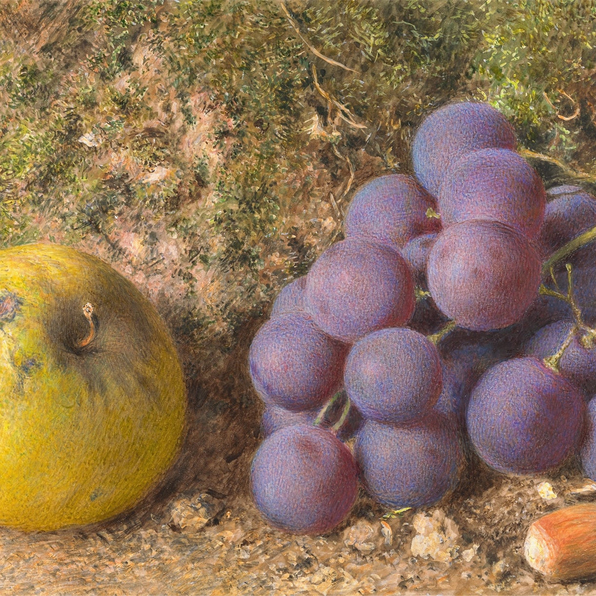 Nature morte à l'huile - Pommes dans un bol fleuri