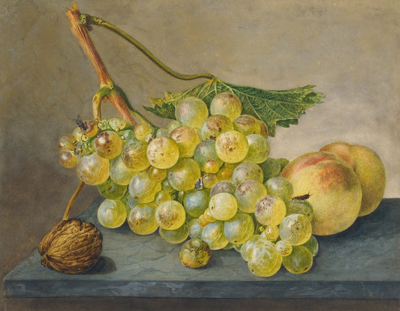Still Life Oil Painting - Roses, Strawberries and Peaches - Oil Painting Haven