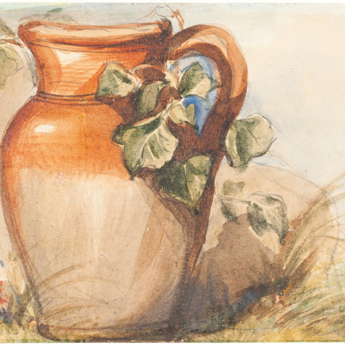 Still Life Oil Painting - Rustic Jug with Ivy - Oil Painting Haven