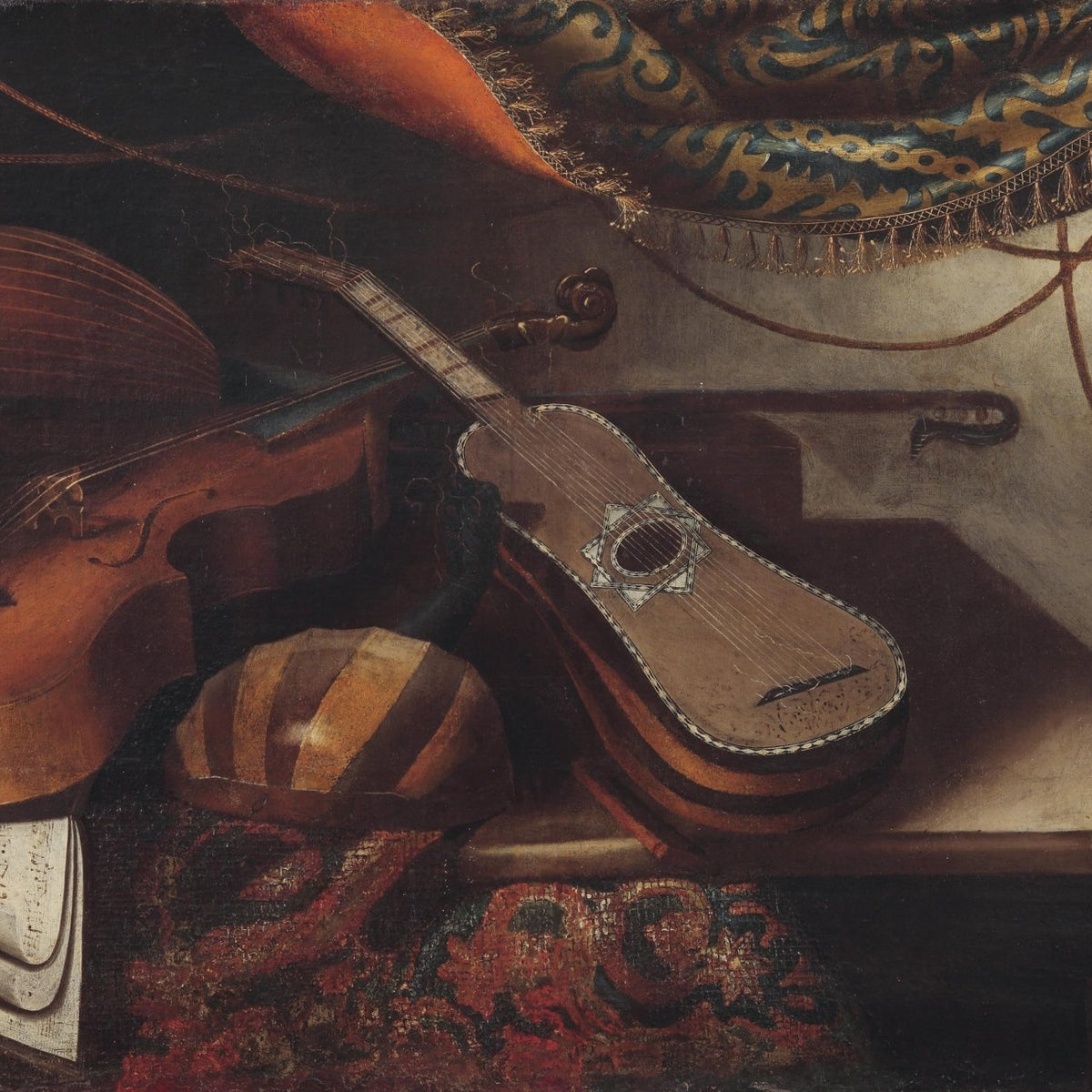 Still Life Oil Painting - Violin and Mandolin - Oil Painting Haven