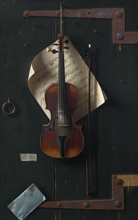 Still Life Oil Painting - Violin and Sheet Music - Oil Painting Haven