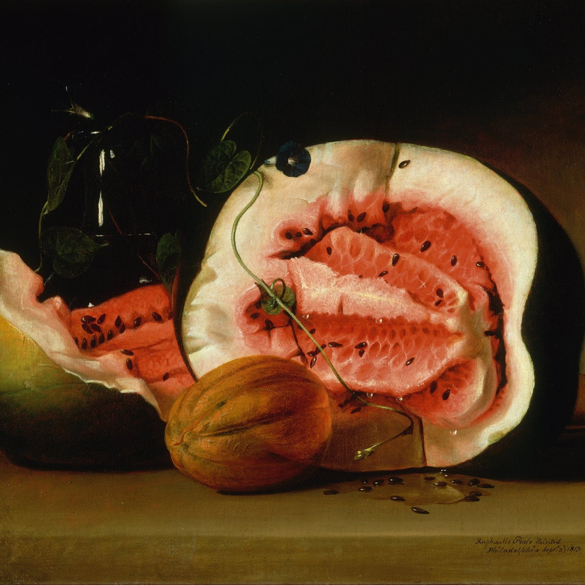 Still Life Oil Painting - Watermelon and Melon - Oil Painting Haven