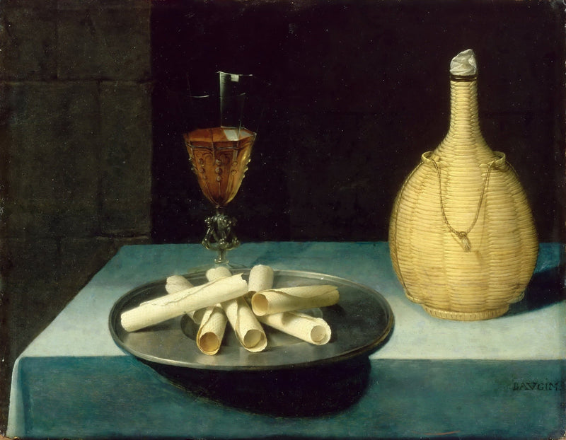 Still Life Oil Painting - Wine Glass and Carafe - Oil Painting Haven