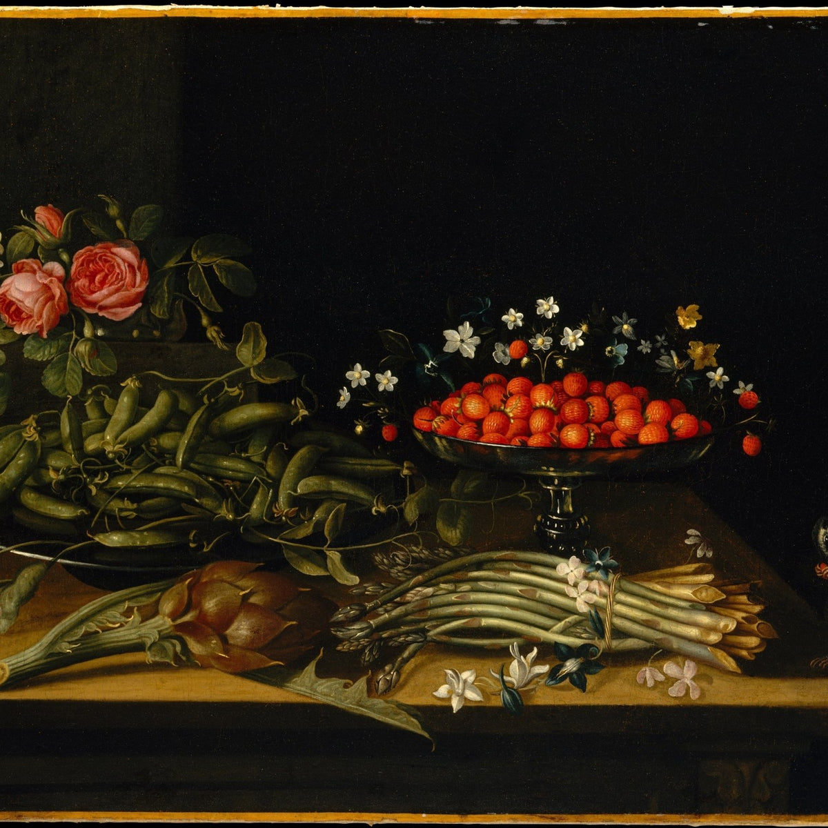 Strawberries and Garden Harvest - Still Life Oil Painting - Oil Painting Haven