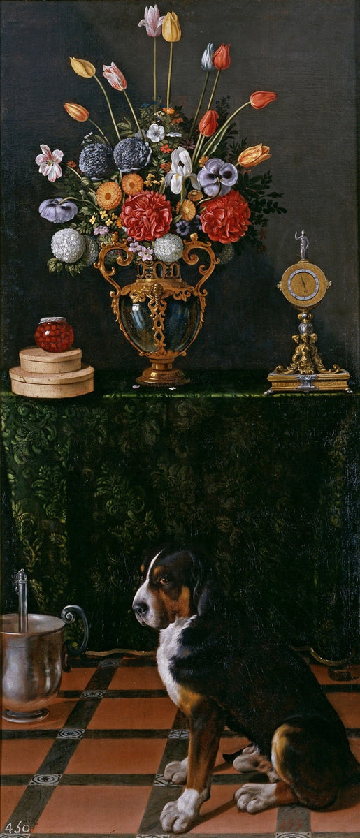Tulip Bouquet in Ornate Vase Still Life – Floral Oil Painting - Oil Painting Haven