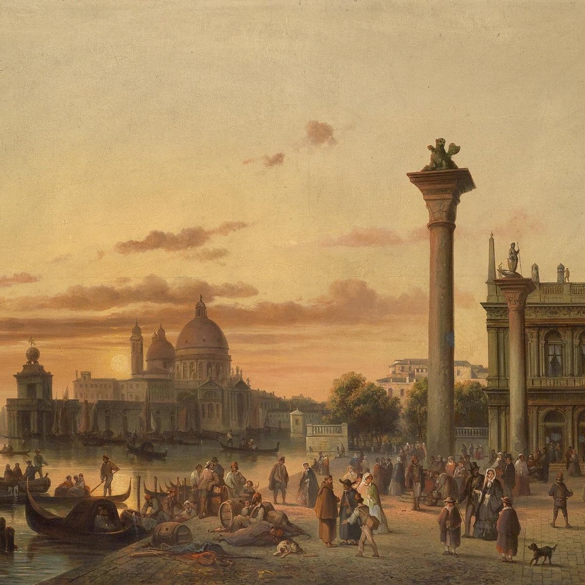 Venice at Sunset | Hand - Painted Cityscape Oil Painting - Oil Painting Haven