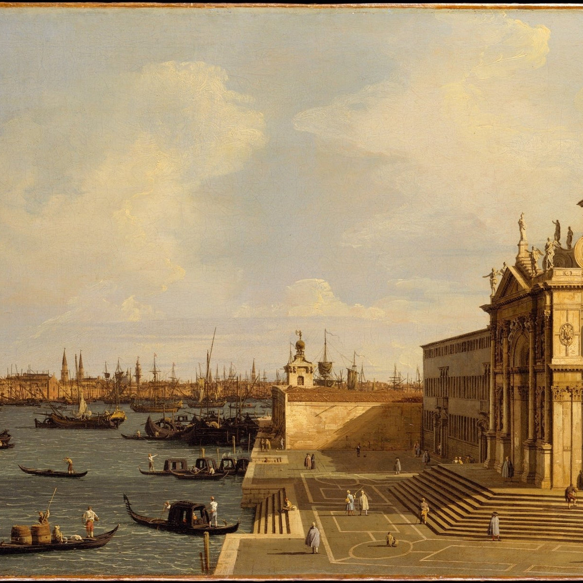 Venice Canal with Santa Maria della Salute - Landscape Oil Painting - Oil Painting Haven