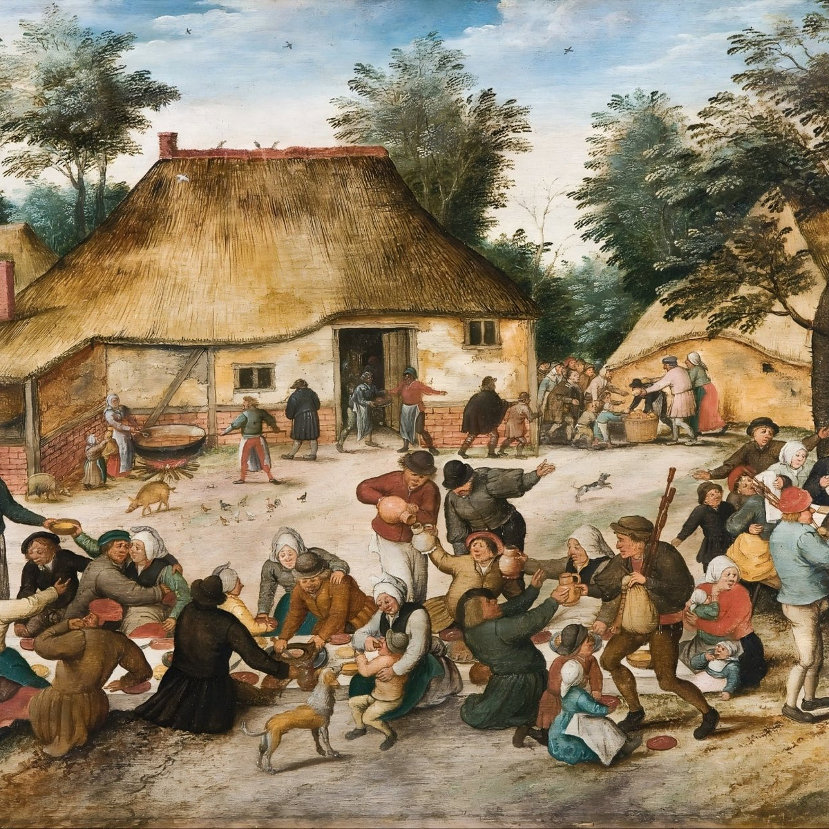 Village Festival and Peasant Dance Scene - People Oil Painting - Oil Painting Haven