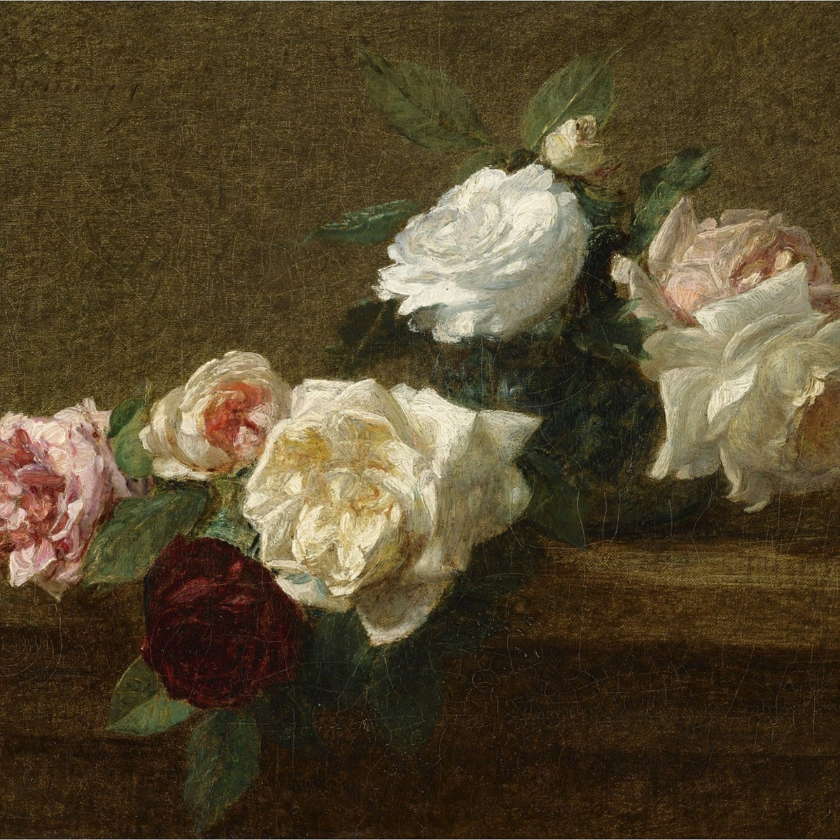 White and Pink Roses Still Life Hand Painted - Floral Oil Painting - Oil Painting Haven