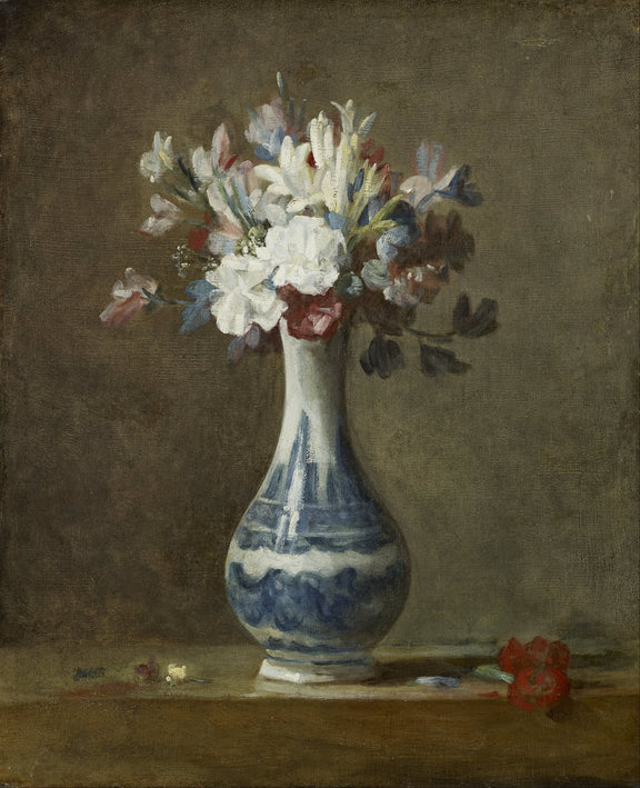 Wildflowers in Blue and White Vase– Floral Oil Painting - Oil Painting Haven