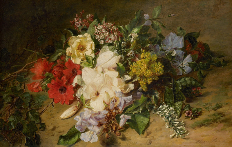 Wildflowers Still Life on Table Classic - Floral Oil Painting - Oil Painting Haven