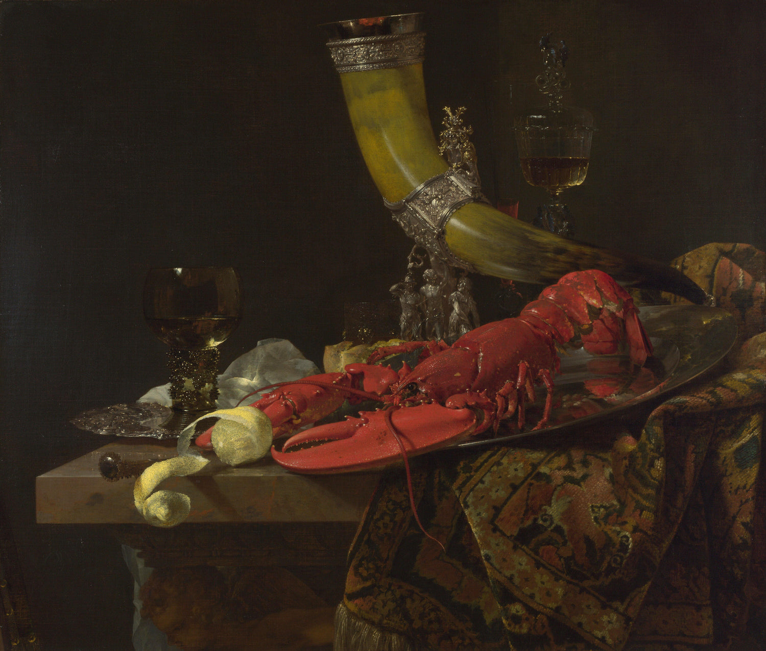 Still Life with Drinking-Horn - Oil Painting Haven