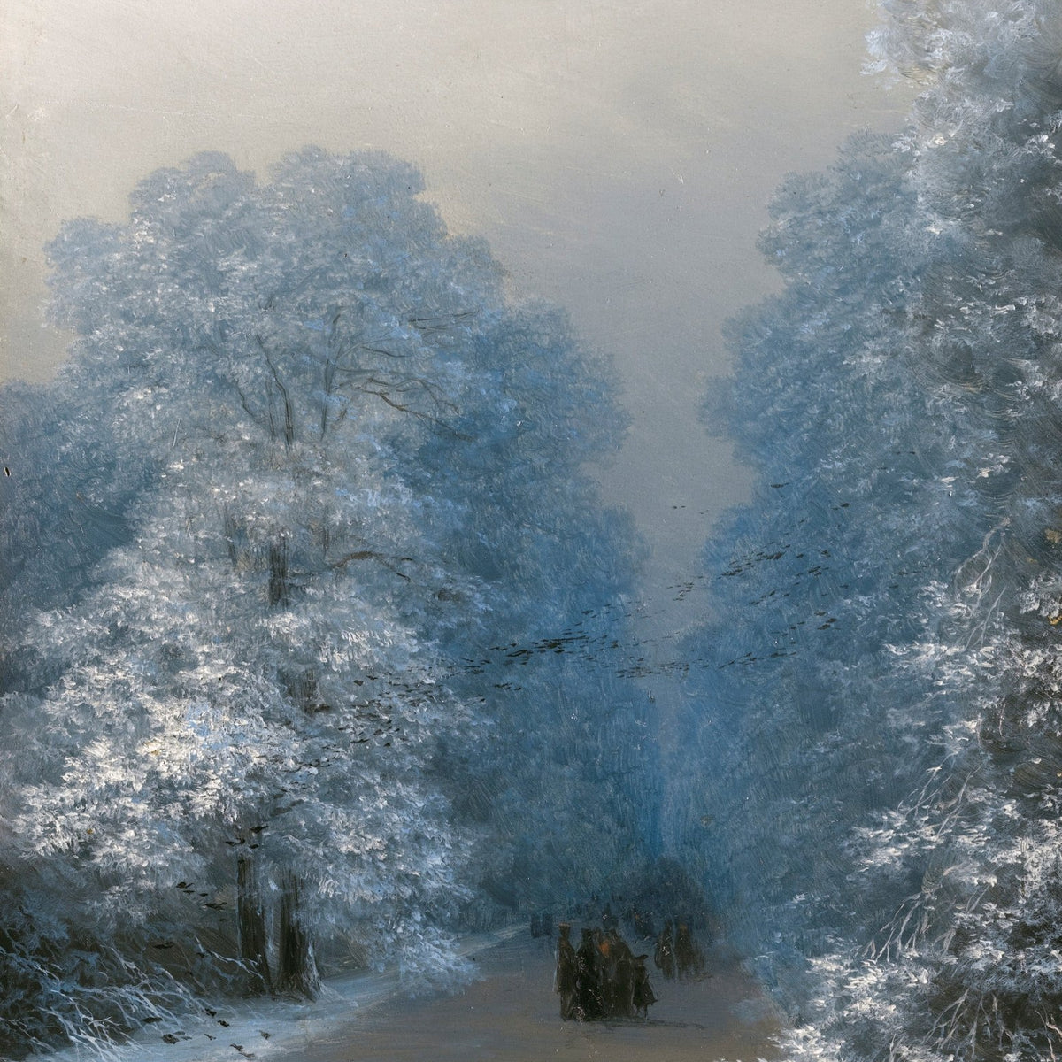 Winter Forest Path | Hand - Painted Landscape Oil Painting - Oil Painting Haven